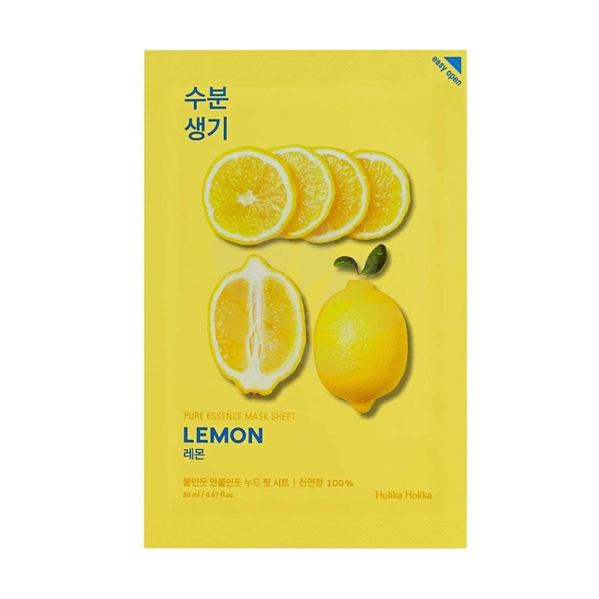 Тканинна маска для обличчя Holika Holika Pure Essence Mask Sheet Lemon Лимон, 20 мл