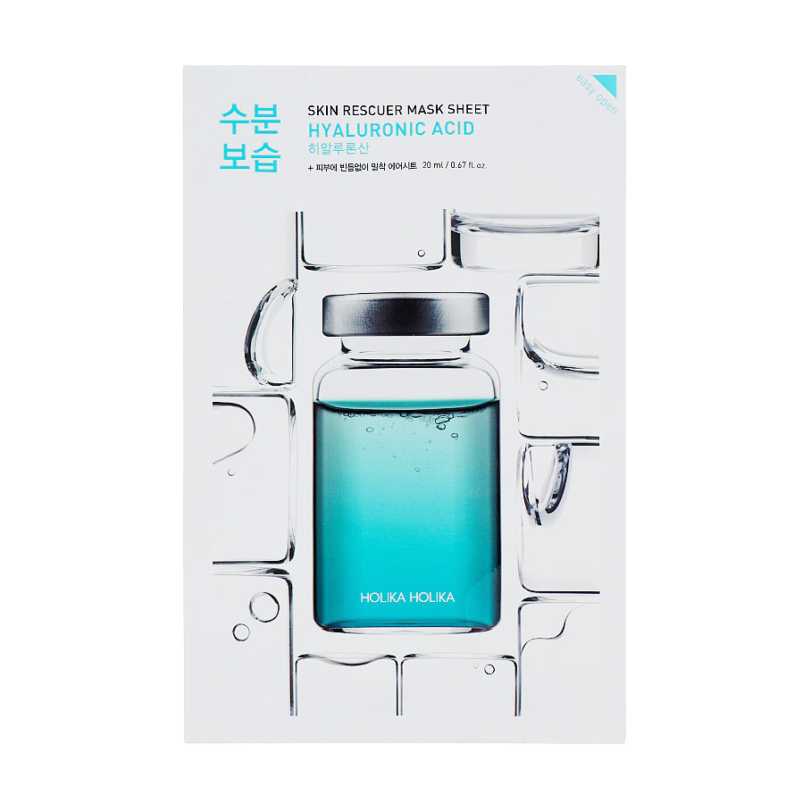 Тканинна маска для обличчя Holika Holika Skin Rescuer Mask Sheet Hyaluronic Acid з гіалуроновою кислотою, 20 мл